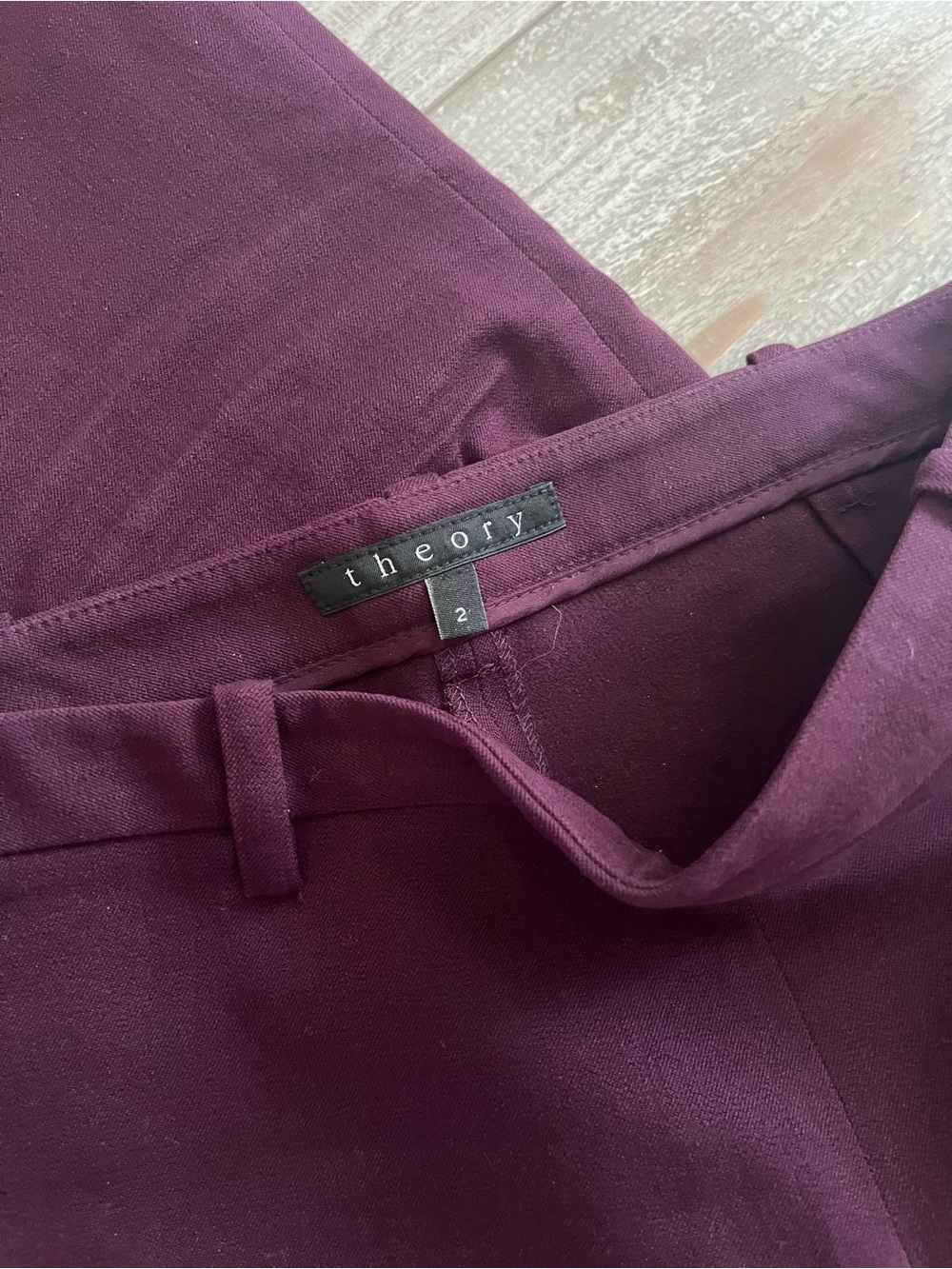 Theory Eggplant Dress Pants